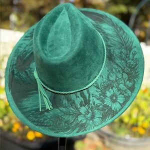 Horse & Feather Emerald Hat